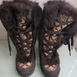 COACH Fur Boots